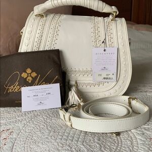 Patricia Nash White Leather Handbag